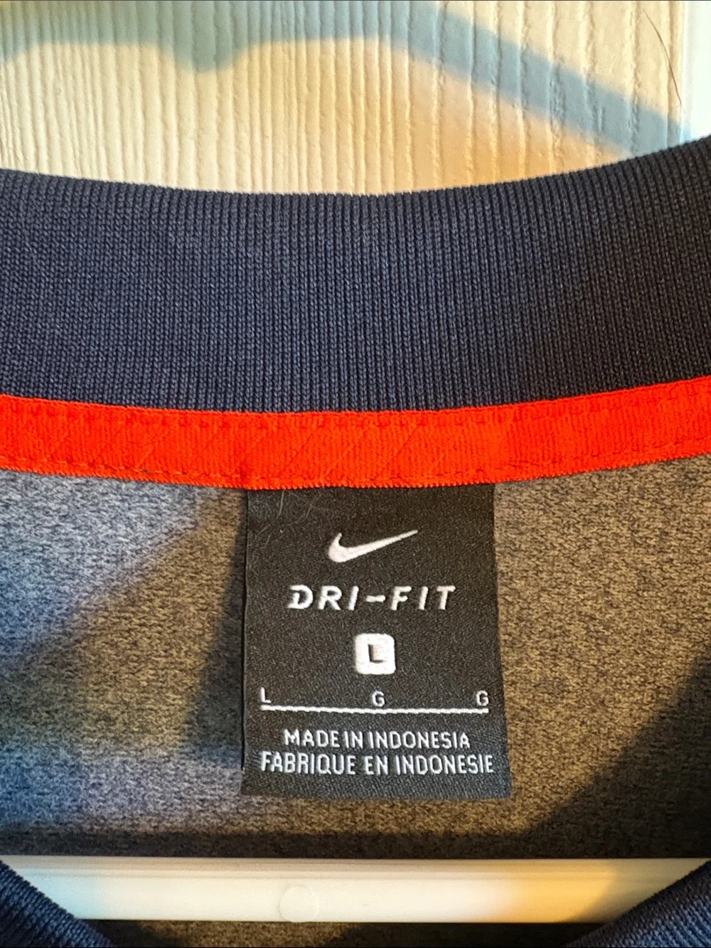 Nike Men's Navy, Gray & Orange Half-Zip Pullover with Illinois 'I'